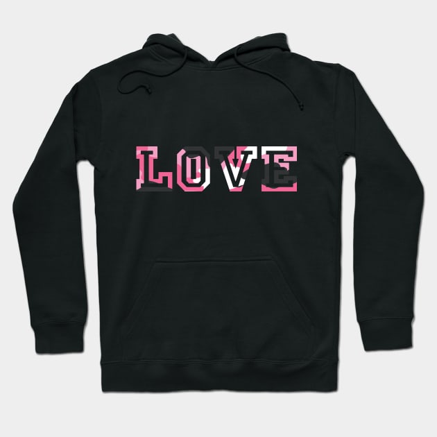 LOVE - Pink Camo Hoodie by FireflyG_Tees